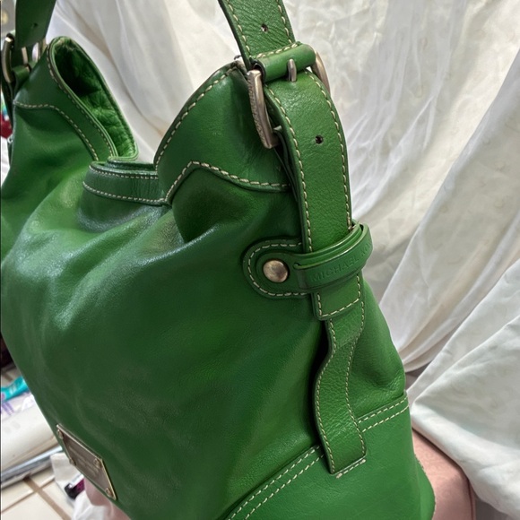 Vintage Michael Kors Vibrant Green Leather Bag - Picture 3 of 10